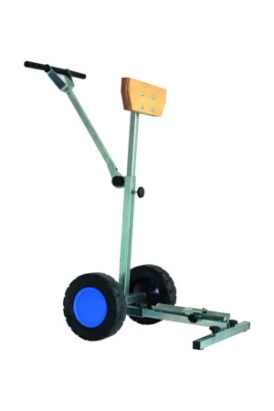 Saldi Cavalletto portamotore pieghevole EASY, tubo zincato, portata 60 kg, ruote