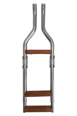 Acquista Ora Scaletta 3 gradini legno marino inox Ø 25 mm per plancetta, 600x200 mm