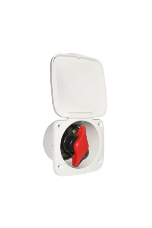 Compra Online Stacca batteria 140A con nicchia ABS bianca, incasso Ø80 mm