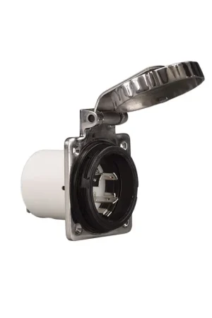 Popolare Marinco spina 2P+T 220V 32A IP56, acciaio inox AISI 316, Easy Lock