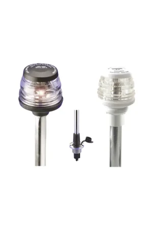 Asta estraibile inox Ø19mm con fanale di fonda h.1000mm, omologata 20m Popolare