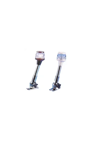 A Buon Prezzo Asta abbattibile inox Ø19 mm con fanale 360°, base 77x39 mm, H 230 mm