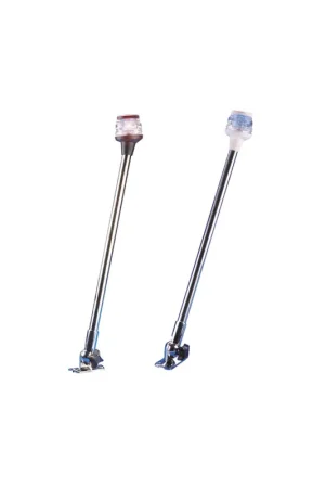 Promozione Asta abbattibile inox Ø19 mm con fanale 360°, base 77x39 mm, H 600 mm