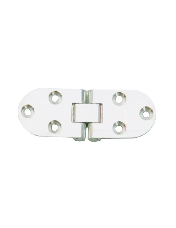 Nuova Collezione Cerniera con arresto per tavoli, inox lucidato a specchio, 80x30 mm