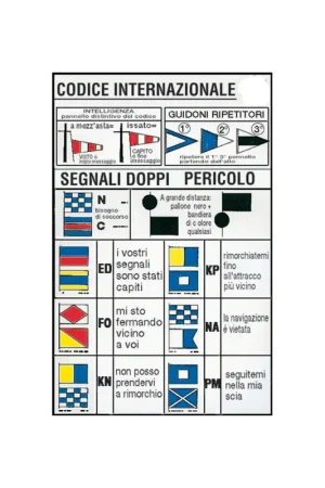 Erregrafica tabella codici internazionali adesiva, 16x24 cm Bestseller