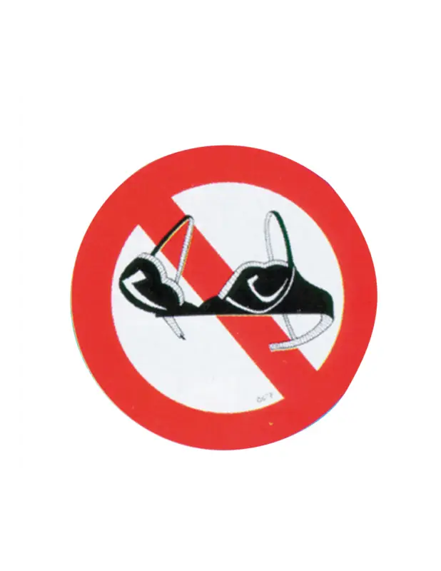 Non Perdere Erregrafica adesivo divieto di reggiseno a bordo, diametro 150 mm