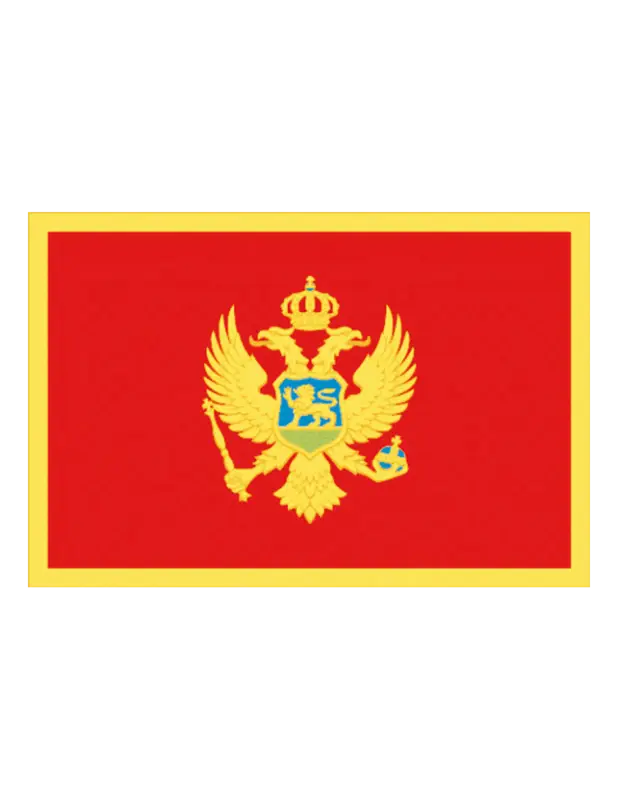 Prezzo Conveniente Adria Bandiere Bandiera Montenegro poliestere stamina, misure 20x30 e