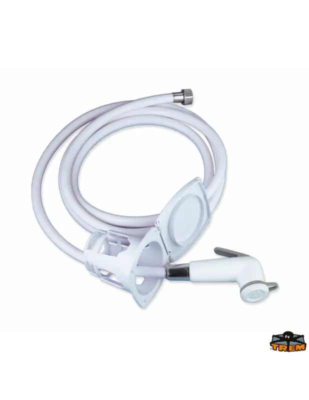Box Doccia a Pulsante TREM Aqua Bianco 9003 Incasso 64x70 mm – Tubo 2,5 mt Promo Stagionale