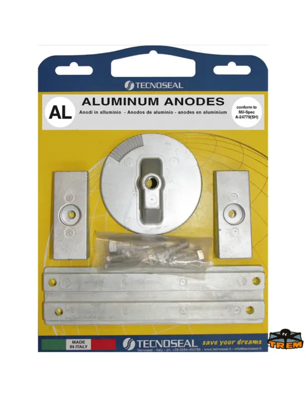 Kit Anodi Alluminio Tecnoseal Mercury Verado 4 / Optimax Direttamente Dal Produttore