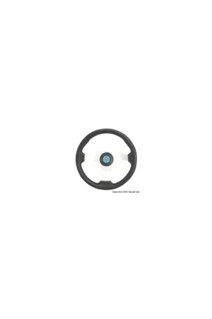 Professionale Volante Technic alluminio anodizzato argento/nero, Ø 350 mm