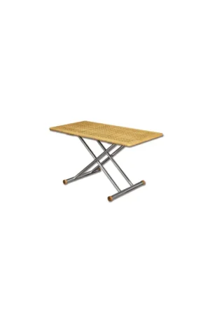 Prezzo Basso Tavolo Top Magnum Silver piano carabottino teak 140x70 cm H73