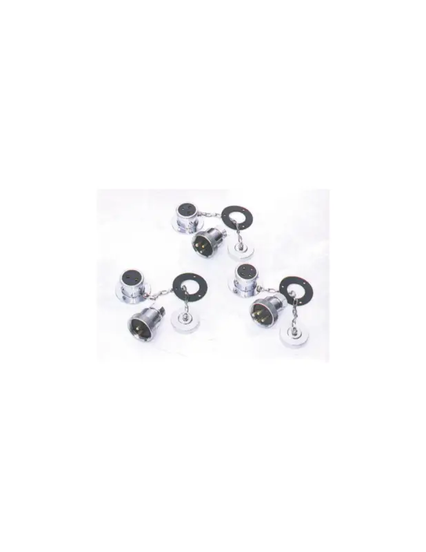 Nuovo Arrivo Spina e presa stagna 5A ottone cromato Ø42mm - 2/3/4 poli