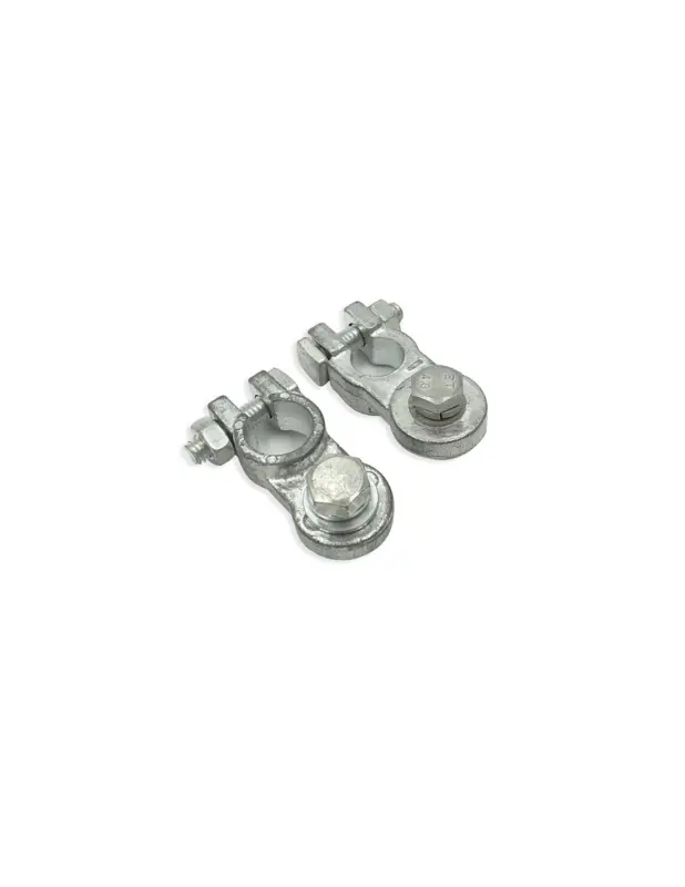 Morsetti batteria ad alto amperaggio in ottone nichelato - coppia Popolare