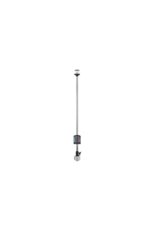 Reso Gratuito Asta Fanale 360° Alogena Estraibile a Parete con Combi 225° Nera H.1000mm