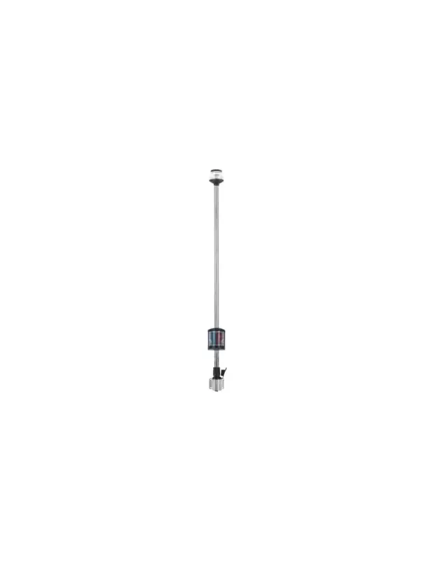 Reso Gratuito Asta Fanale 360° Alogena Estraibile a Parete con Combi 225° Nera H.1000mm