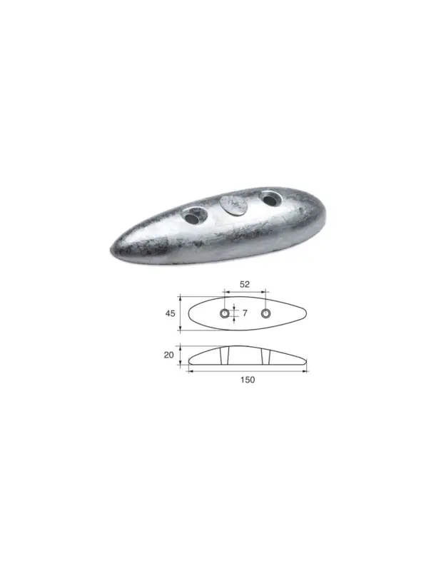 Prezzo Conveniente Anodo Timoni e Flaps Zinco FONP NC031 FD-1