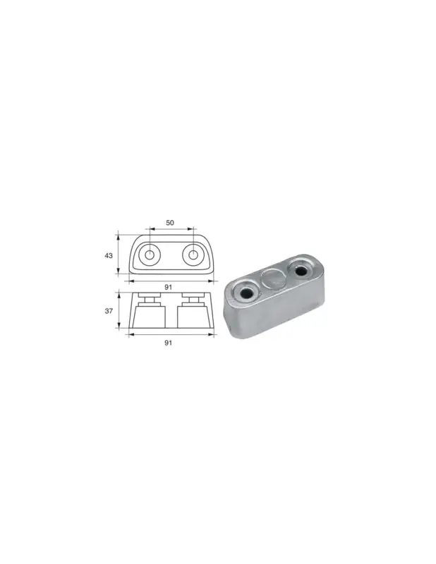 A Buon Prezzo Anodo Zinco Bombardier OMC FICHT RAM 135 - Polipodio OM019