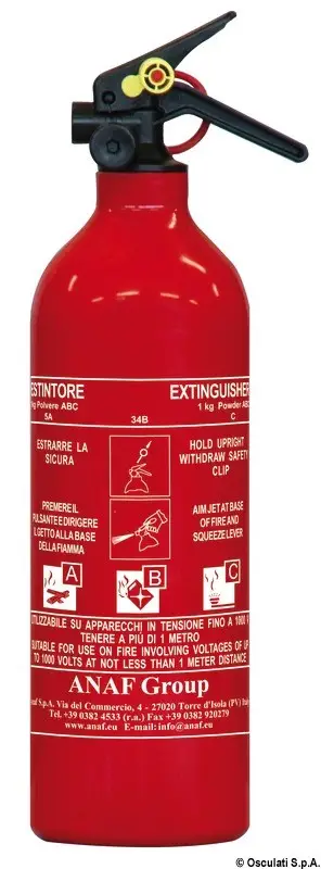 Compra Online Estintore 1 Kg 5A 34 B C senza manometro