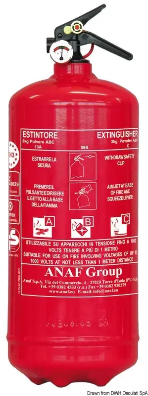 Estintore Solas a polvere 3 Kg MED Offerta Del Giorno