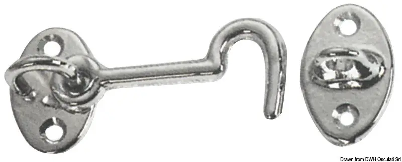 Ultimissimo Modello Gancio ottone cromato 60 mm
