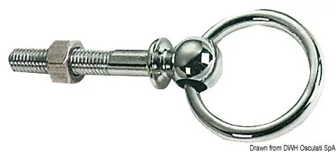 Ultime Pezzi Anello snodato ottone cromato 45 mm
